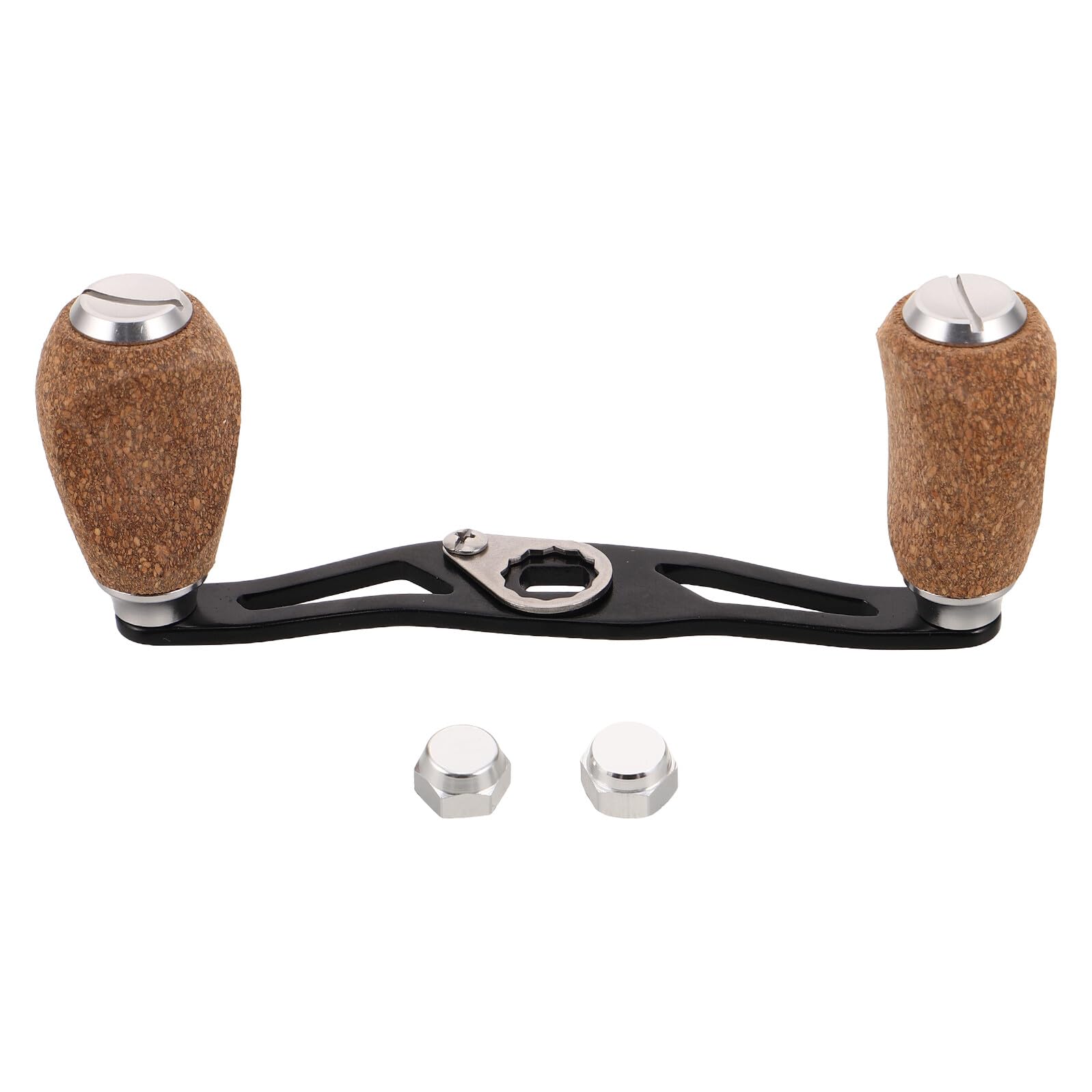 Accesorio de Manivela para Carrete de Pesca Baitcasting 4 Rodamientos, Perilla de Madera, Compatible Mano Izquierda y Derecha, Repuesto para Pesca en Lagos