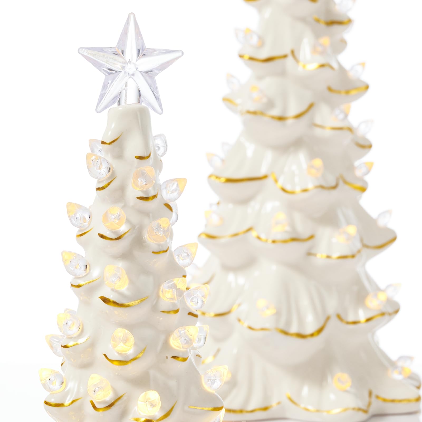 Amazon.com: WDS WONDROUS Ceramic Christmas Tree Tabletop - White