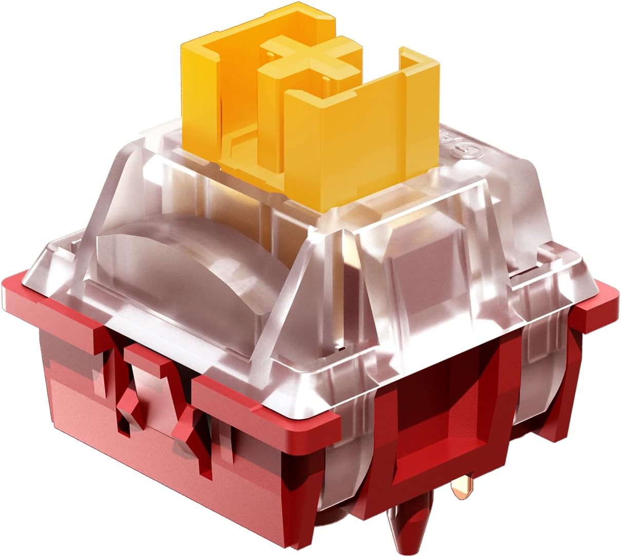 GK GAMAKAY Phoenix Linear Silent Keyboard Switch with LED Diffuser for Backlit Mechanical Keyboard 5 Pin Pre-lubed Switches for DIY (Phoenix V2 Switch-70Pcs)