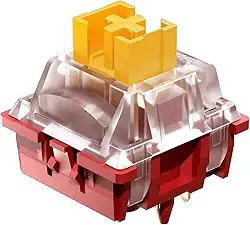 GK GAMAKAY Phoenix Interruptor de teclado linear silencioso com difusor de LED para teclado mecânico retroiluminado, interruptores pré-lubrificados de 5 pinos (Phoenix Switch-35 peças)