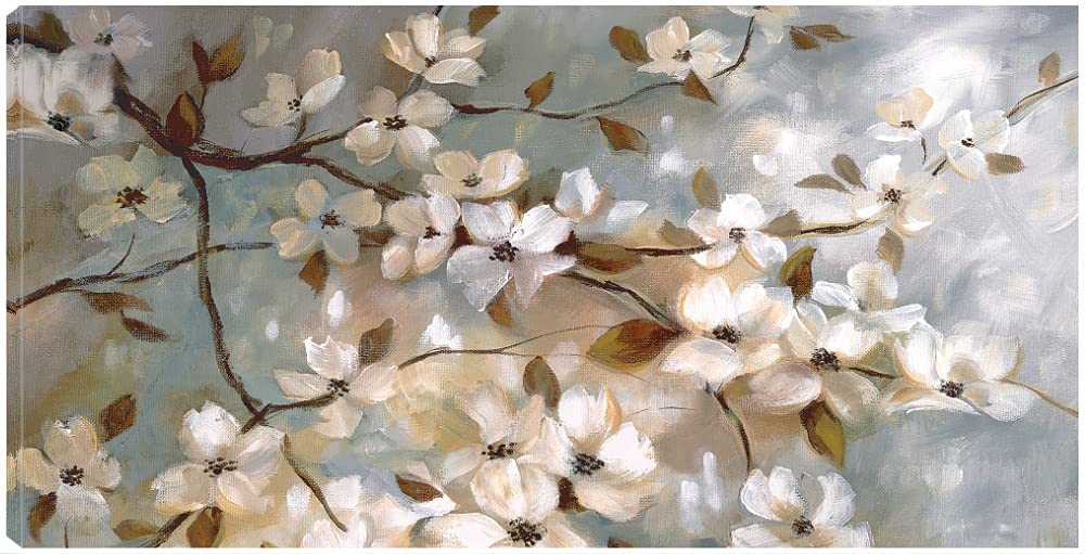 Fine Art Canvas Blossoms of May Panel Canvas Wall Decor by Artist Nan for Living Room Bedroom Bathroom