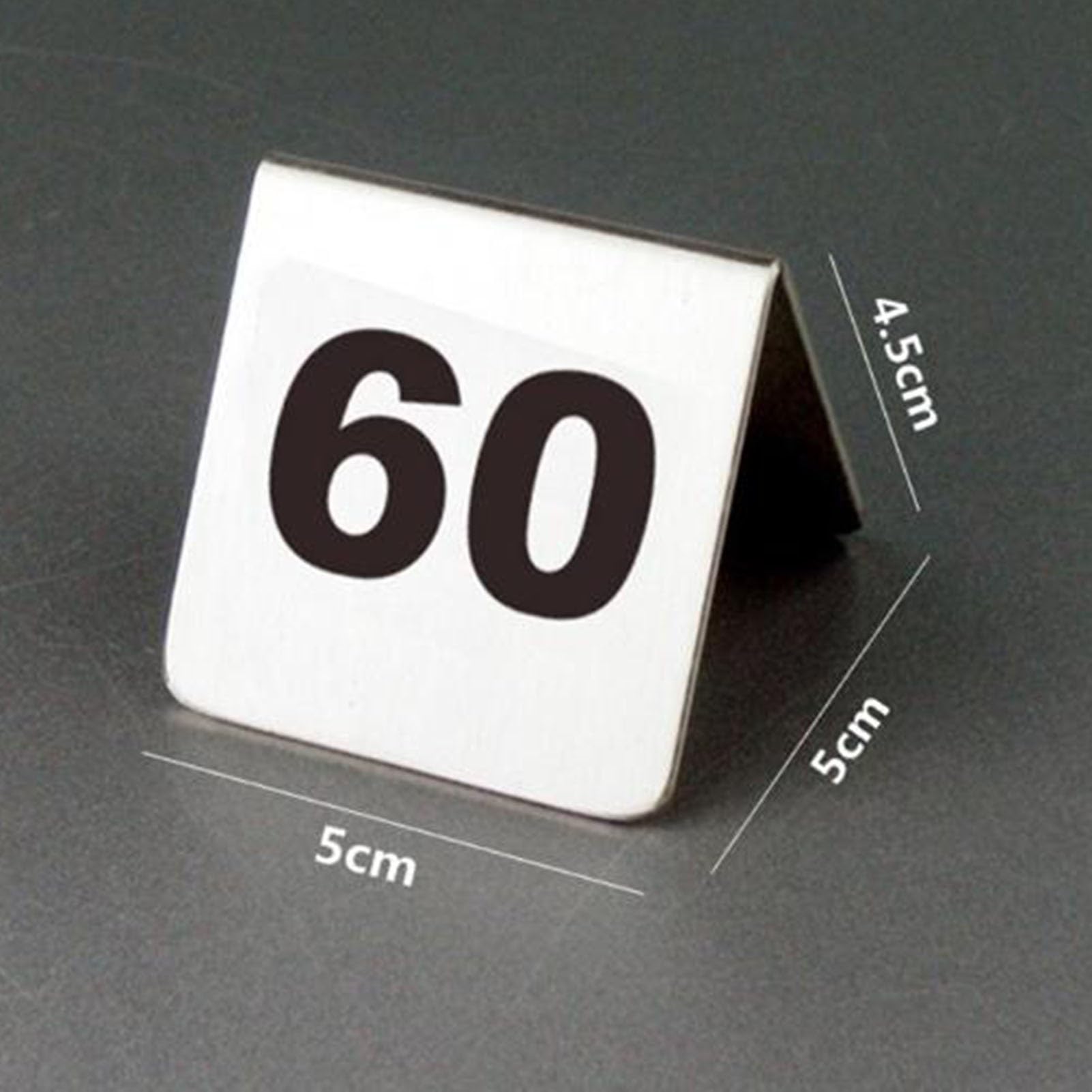Vnook Tischnummern, Tischschilder, Sitzkarten, doppelseitige Tischnummern aus Edelstahl, 1–50/1–100, Tischkarten, Tischkartenhalter for Partys, Bankette, Hochzeitsempfänge(1-50)