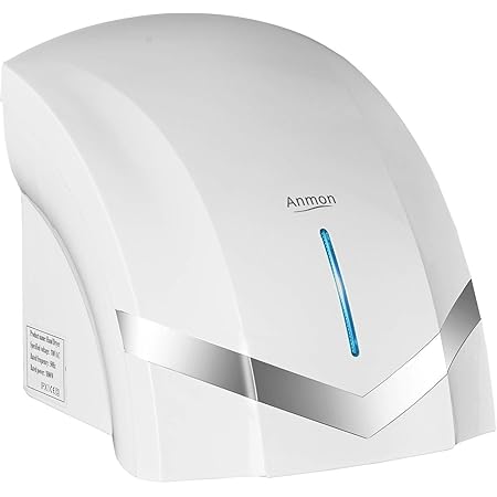 Anmonclean Electric Commercial Hand Dryer Dry Machine with High Speed Automatic Hand Air Dryer Machine for Household,Bathroom ABS Material,White