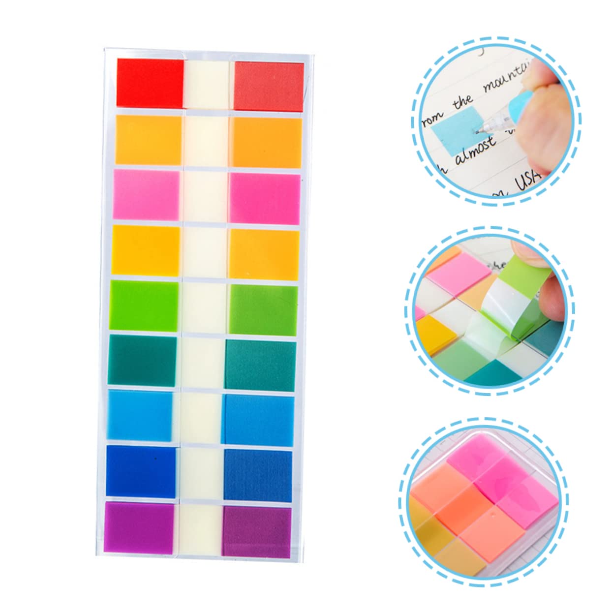 ABOOFAN 3600pezzi Segnapagina Adesivi Colorati Fluorescenti Per Indici e Annotazioni Libri Diari e Planner Facile Da Rimuovere e Riposizionare Materiale Sicuro e Pratico