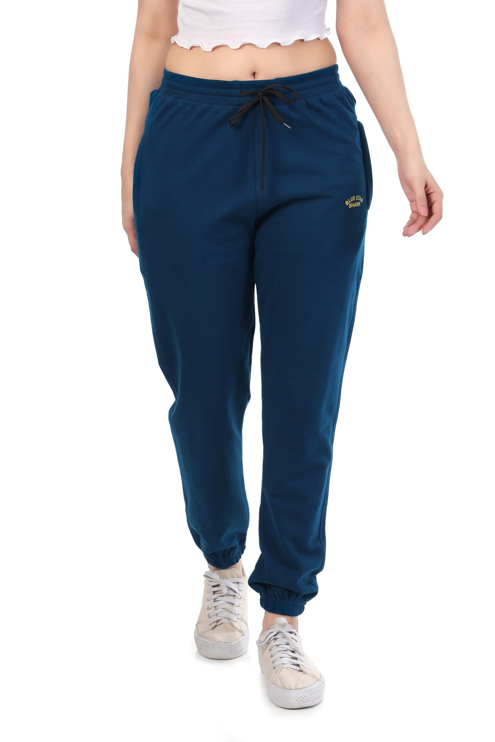Terry Cotton Track Pant for Women | Comfortable Mid Rise Lounge Bottoms for Casual Wear, Nightwear, Gym, Yoga, Sports Running | Soft Fabric with Relaxed Fit for Daily Comfort