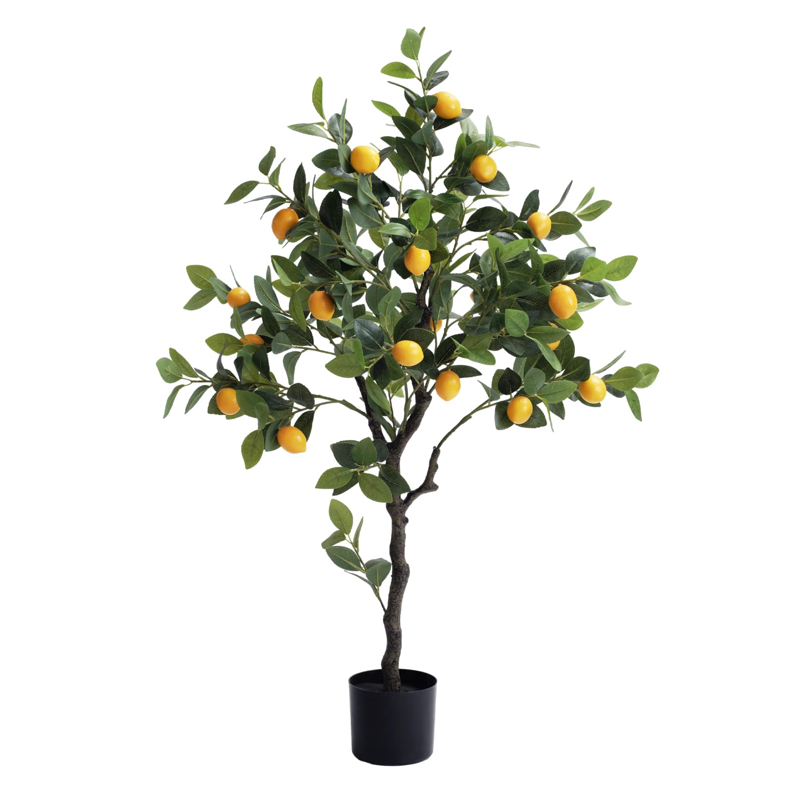 4ft artificial lemon tree with fake lemons floor plants artificial for decor realistic to indoor home office fauxe lemon tree