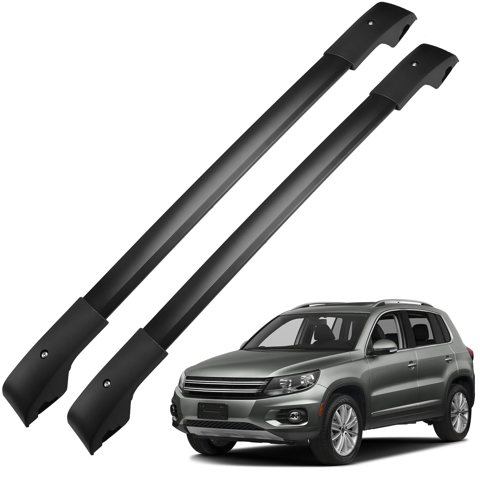 Roof Rack Cross Bars Luggage Carrier Compatible with Volkswagen Tiguan 2018-2024, Maximum Load 200 lbs/90 kg, Suitable for roof Bags, roof Boxes, Bike Carriers, and Much More.
