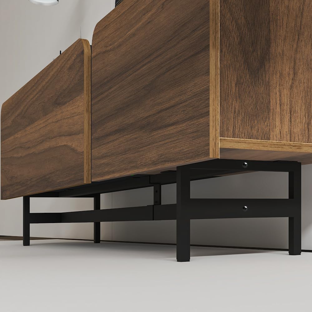 Atelier Mobili Mid Century Modern TV Stand Entertainment Center for 65+ inch tv, 72 inch TV Stand with Storage for Living Room, Farmhouse TV Stand for 75+ inch TV, Wood TV Stand for 80 inch TV