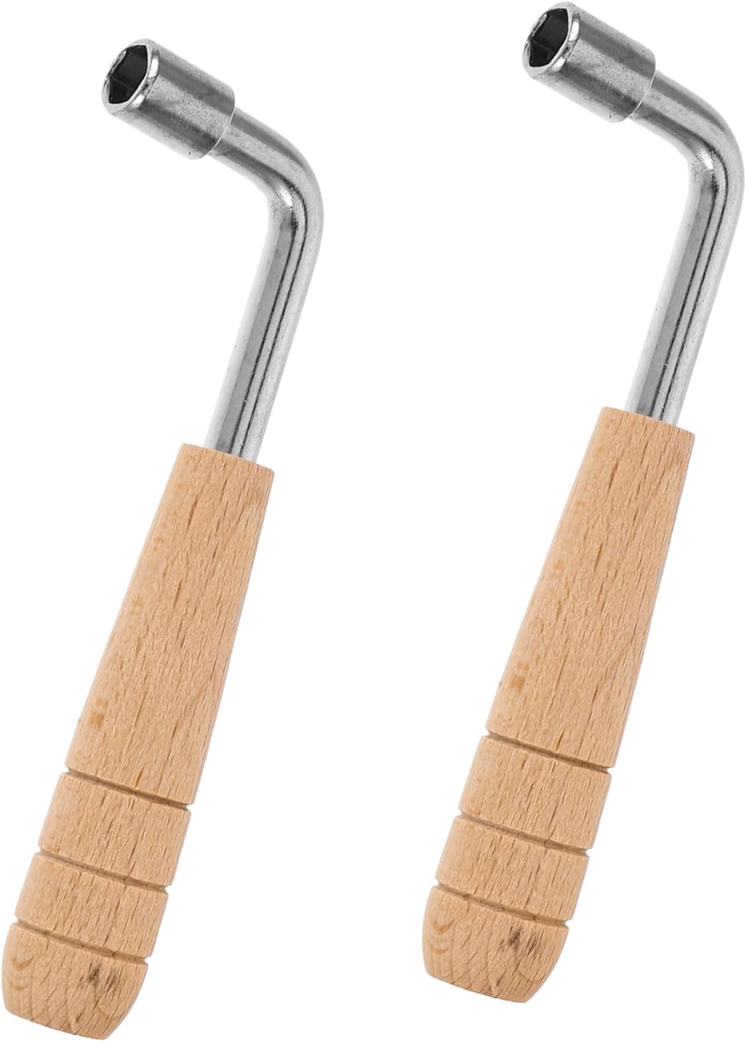 2pcs Lira Harp Tuning Socket Wrench Set for Harp Tuning Nut Driver String Instrument Truss Rod Wrench Tool Wood Handle