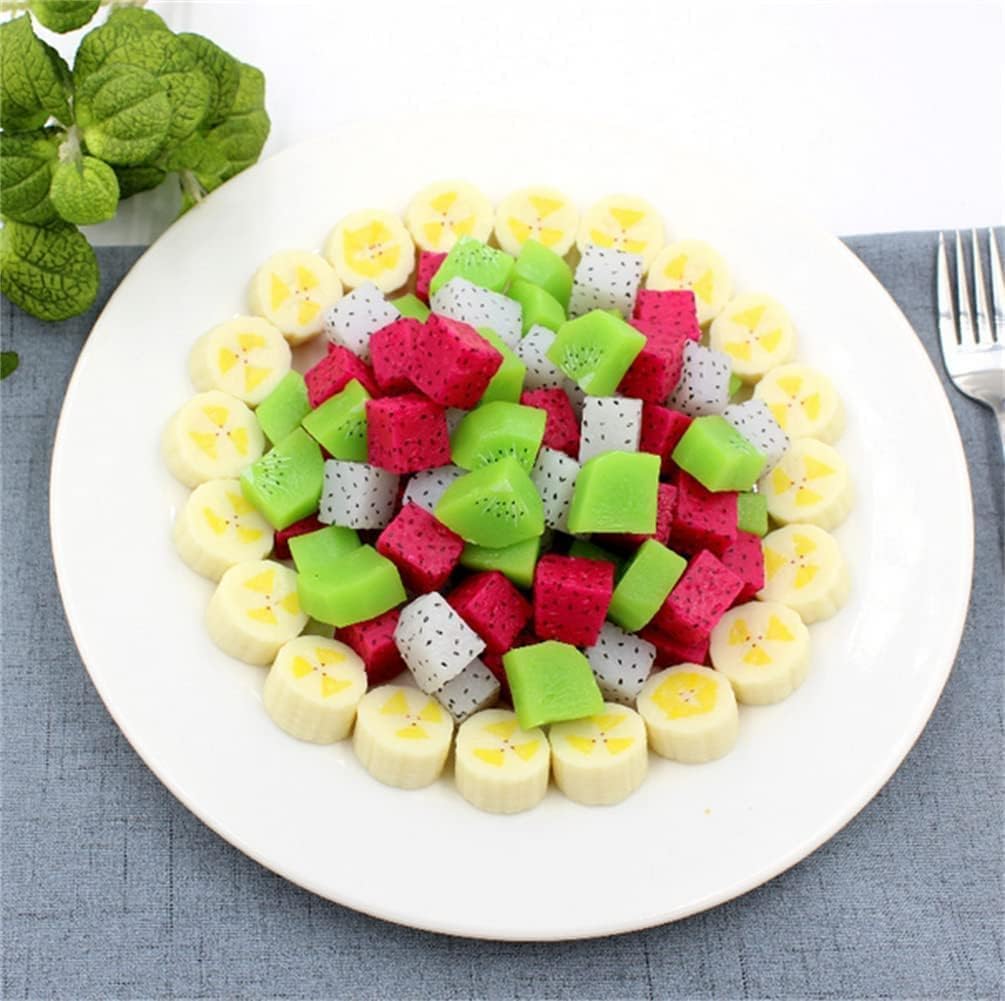 10 Pcs Realistic Artificial Banana Slices Fake Banana Slice