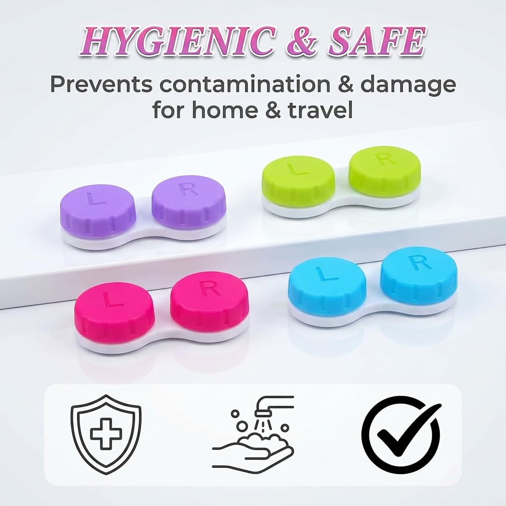 Confezione da 8 contenitori colorati per lenti a contatto - 4