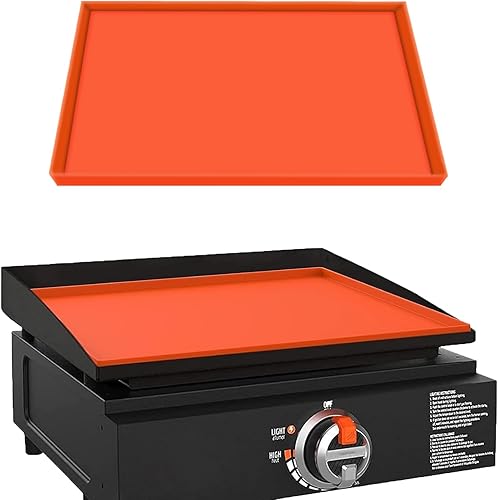 Tapete de silicona para cubierta de parrilla Blackstone de 17 pulgadas, resistente, antiadherente, reutilizable, de grado alimenticio, protege tu