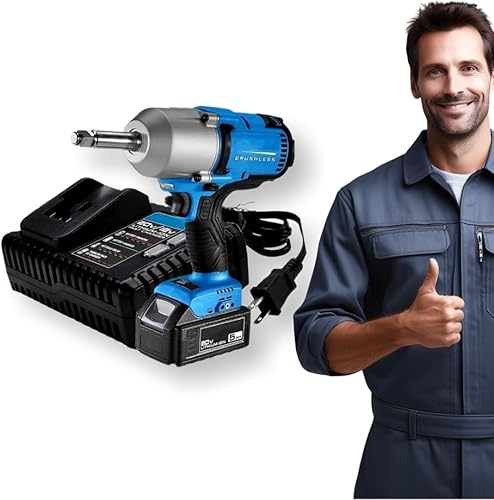 Hercules - Llave de impacto inalámbrica de 20 V, sin escobillas, de 12 pulgada de alto par con yunque extendido, 1700 RPM, 1200 pies, par de