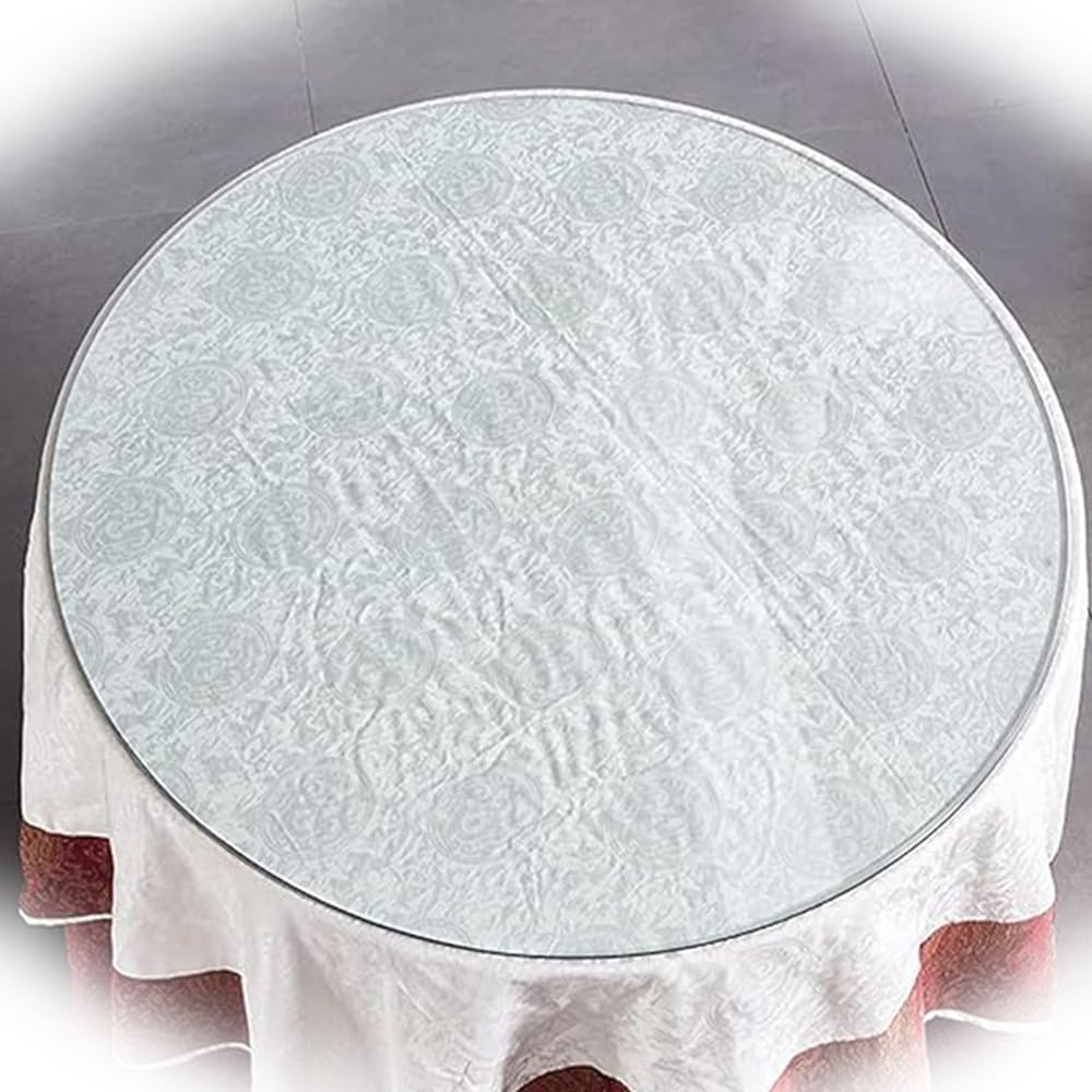 Round Glass Table Top 11-38.6in, Outdoor Patio Table Top Tempered Glass, Coffee Tables Replacement Tabletop Clear Protector Panels(85cm/33.5in)