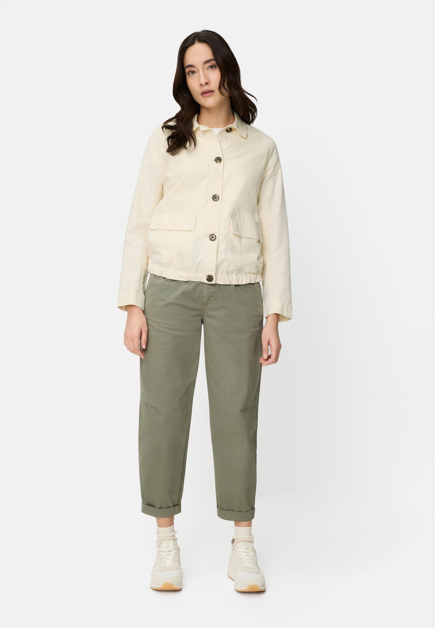 camel active 344190-5f98 Blazer Casual, Blanco, 44 Mujeres