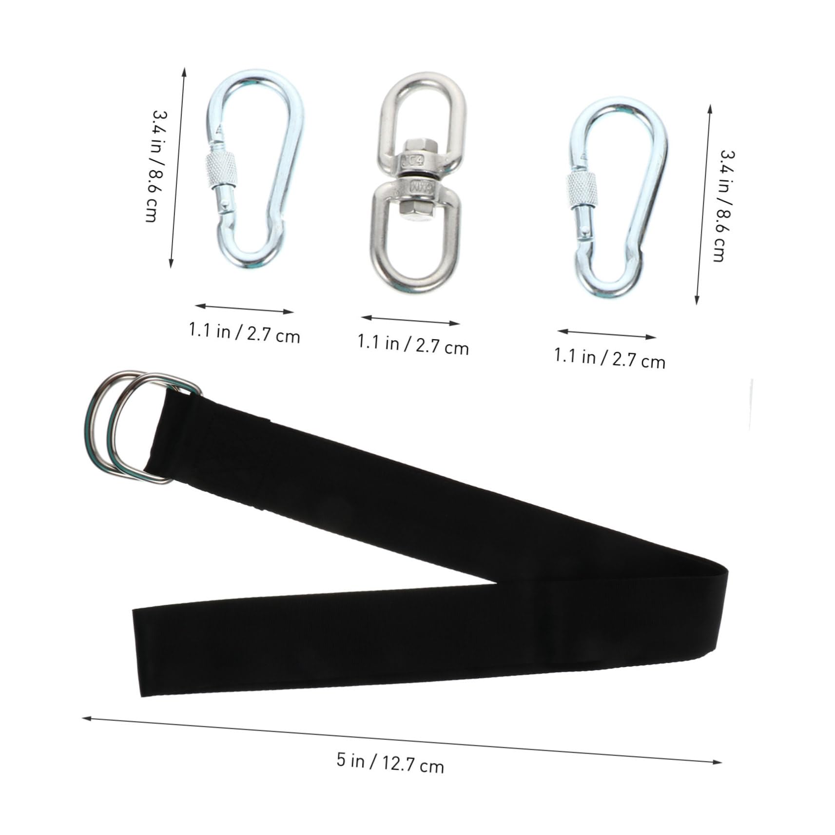 BESPORTBLE Hammock Hooks Heavy Duty Swing Hanging Strap Hammock Rope Swing Hanging Kit