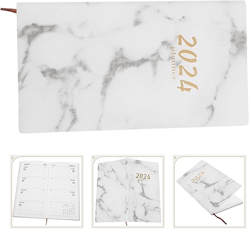 Miniatura 3 de NUOBESTY Agenda semanal 2024 con tapa de piel sintética, bloc de notas, agenda de planificación, lista de tareas, agenda organizadora, agenda para