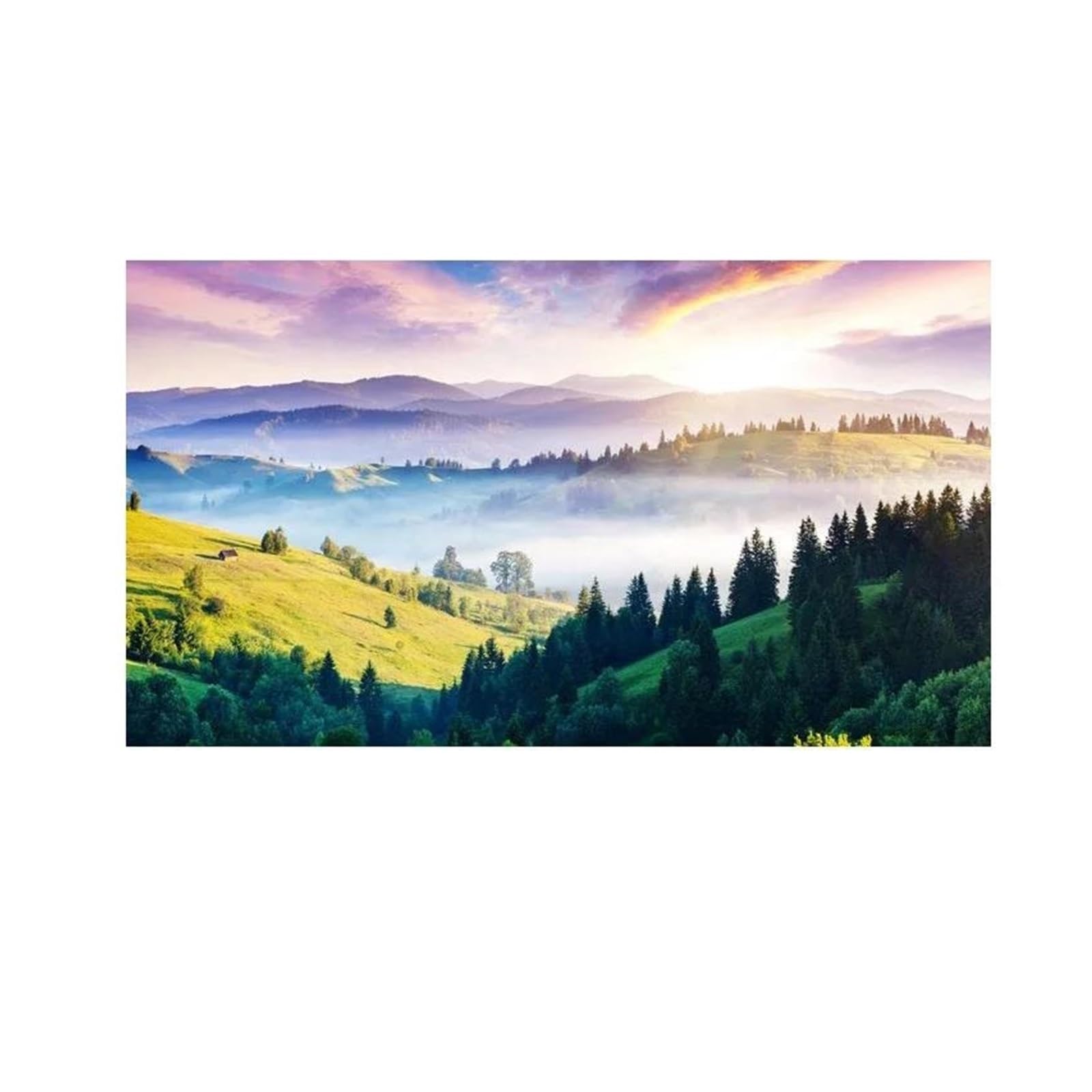 BYAMBD Aesthetic Pictures Nature Landscape Posters No Frame Forest Sunshine Prints Canvas Painting Wall Art Picture For Living Room Decoration(G,30x40cm)