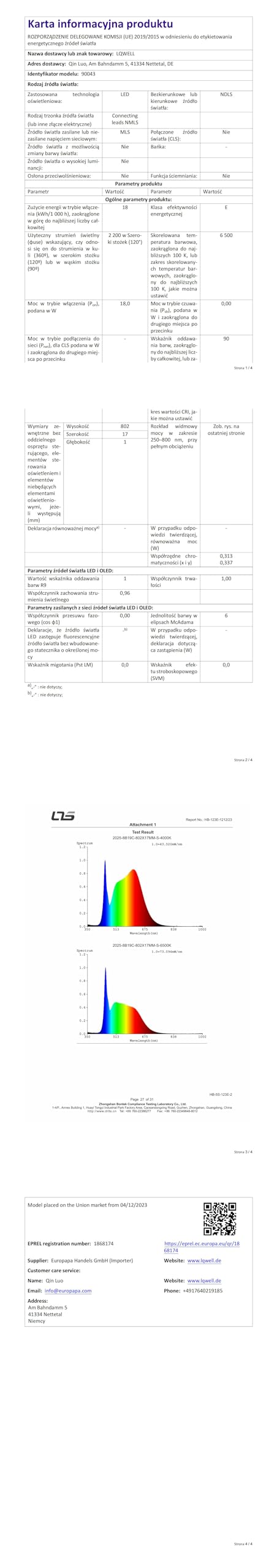 LQWELL® Lámpara de Techo LED Lámpara de Techo, IP44 Lámpara de Baño Impermeable Cuadrada Plana 18W 6000K 1600LM Delgada para Sala de Estar Baño Dormitorio Cocina Pasillo Sótano Oficina, 220 * 24 mm