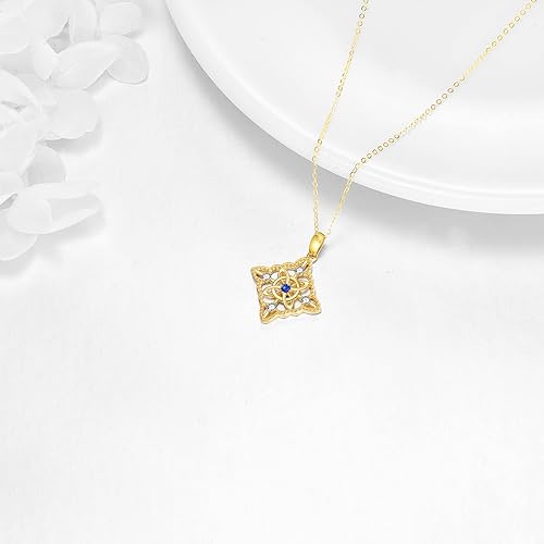 Miniatura 3 de Collar de joyería celta de oro amarillo de 14 quilates con dije de nudo celta irlandés regalo para mujeres y niñas madre hija novia hermanas Yellow