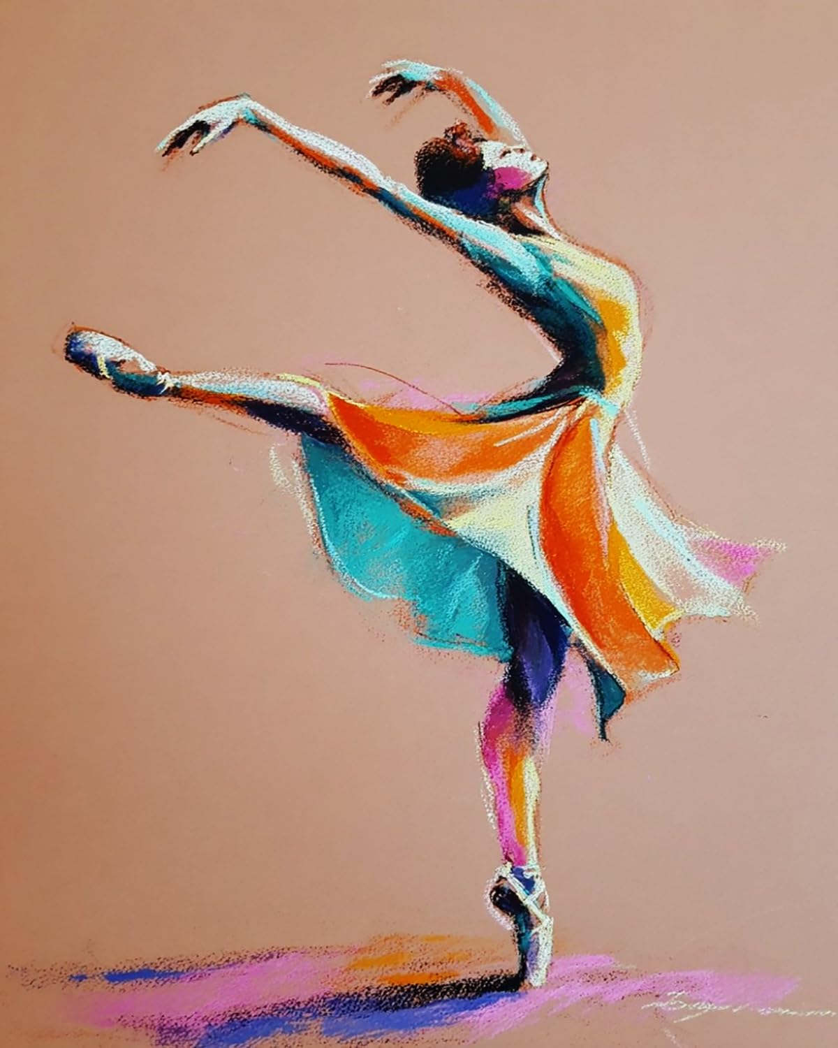 Liubaishi Multicolour Paint By Numbers For Adults, Colourful Ballet, 40X50 Cm Acrylic Canvas Kit