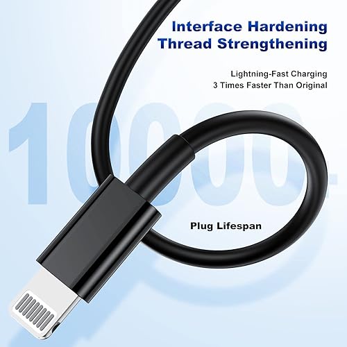 Miniatura 4 de Cargador de coche para iPhone 14 13, certificado Apple MFi Adaptador rápido USB C de 45 W de doble puerto USB C para automóvil con cable Lightning