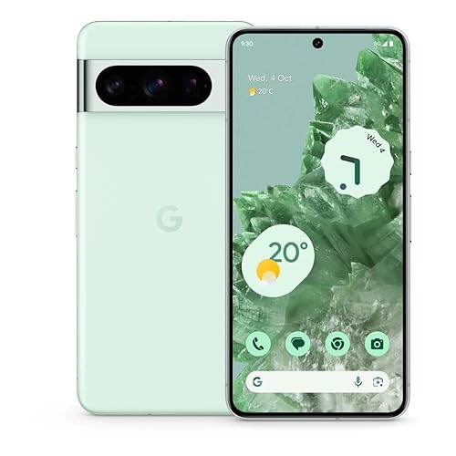 Google Pixel 8 Pro - Unlocked Android Smartphone with Telephoto Lens and Super Actua Display - 24-Hour Battery - Mint - 128 GB