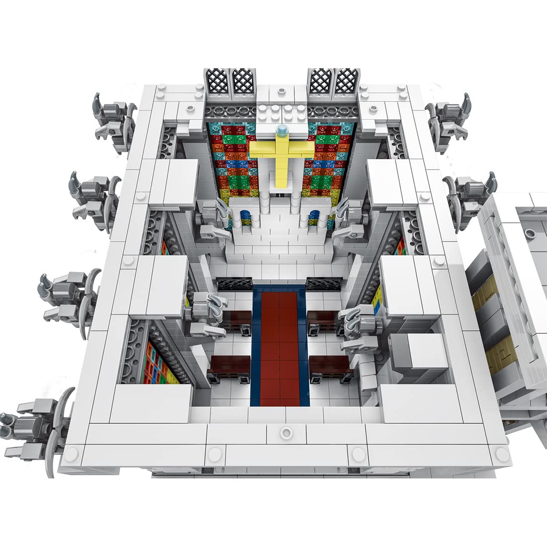 MayB Groot Middeleeuws Kasteel MOC-68151 Ridderkasteel Bouwstenen Bouwspeelgoed Voor Volwassenen Modulaire Building Compatibel Met Lego 7500 Klembouwstenen
