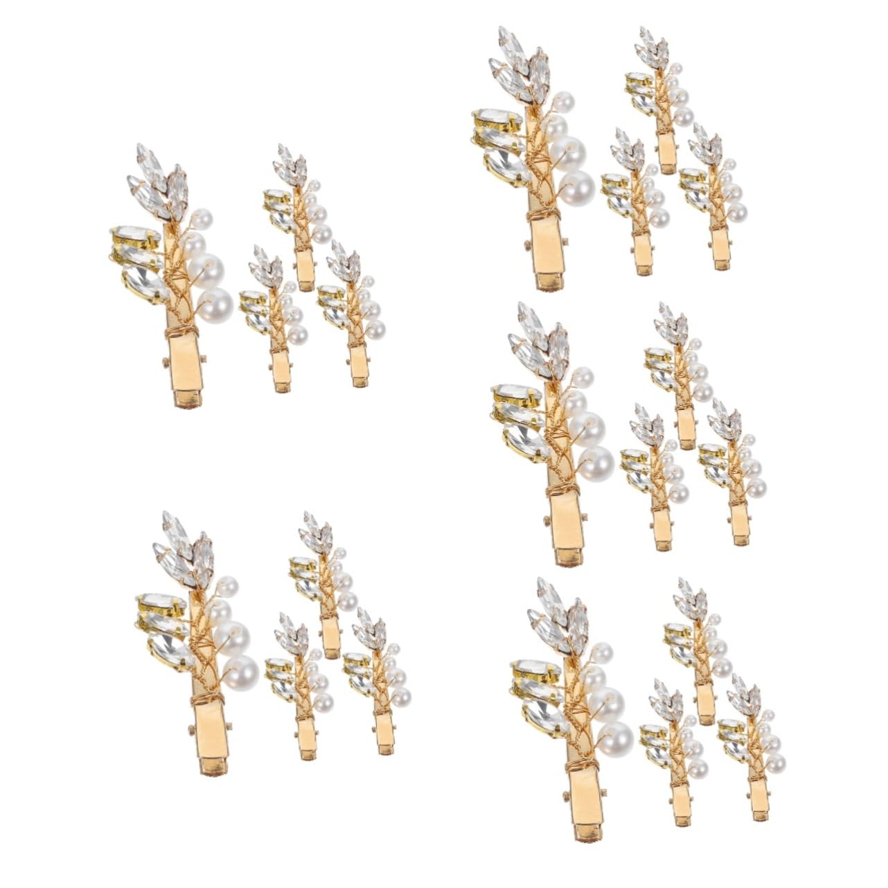 Healeved 5 Set Di Fermagli Per A Coccodrillo Per Donne Fermagli Per Con Strass Forcine Decorative 4 Pezzi*5