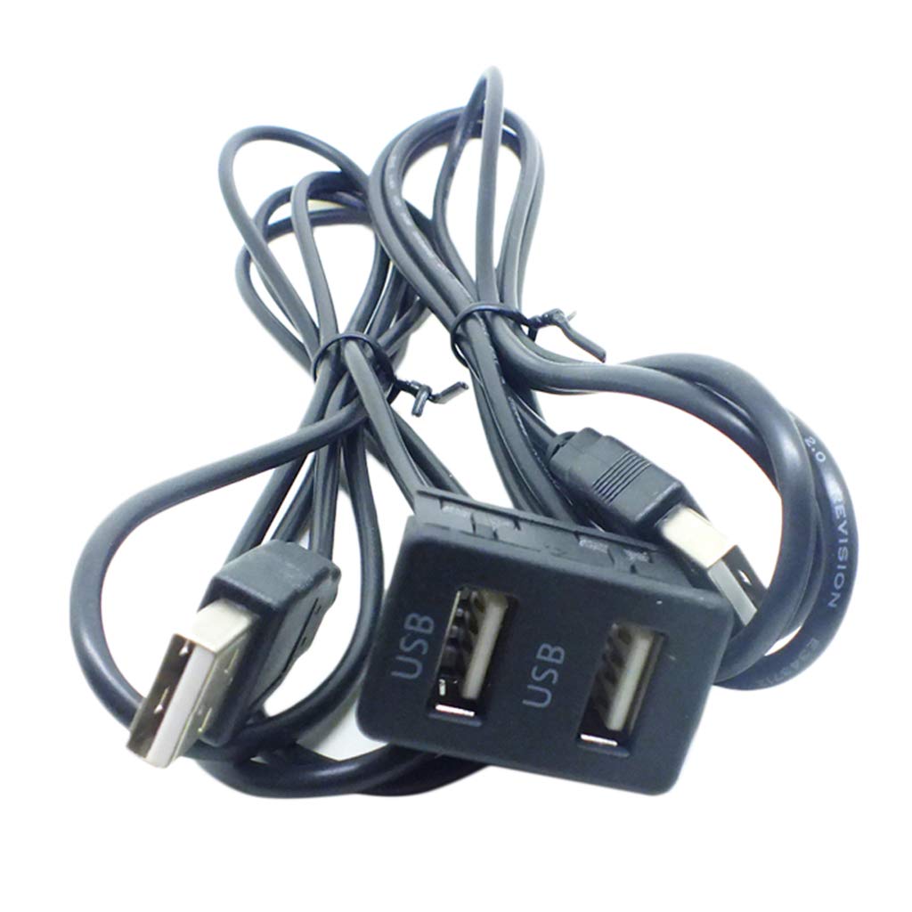 5 set 1.5M Auto Veicolo Universale Dual USB Audio Cruscotto Montato Cavo di Prolunga