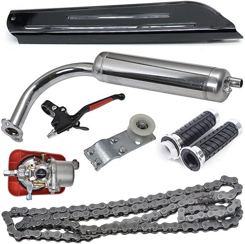 Miniatura 8 de Kit de motor de bicicleta de 100 cc, motor de gasolina de 2 tiempos, juego completo de piñones de 44 dientes, juego completo motorizado, kit de