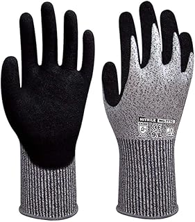 LXRZLS Premium Level 5 rękawice odporne na przecięcie rękawice do kominka rękawice piekarnicze z palcami rękawice do grilla o wysokiej temperaturze rozmiar 10 rękawice odporne na cięcie