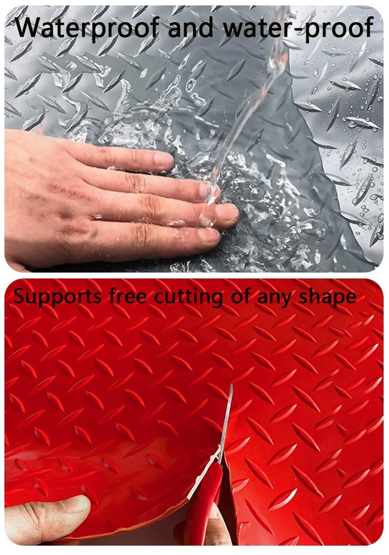 Tappetini per garage in PVC spesso 2 mm, resistenti, per parcheggi e magazzini, per concessionari auto e centri di riparazione auto, grigio, 100 x 100 cm