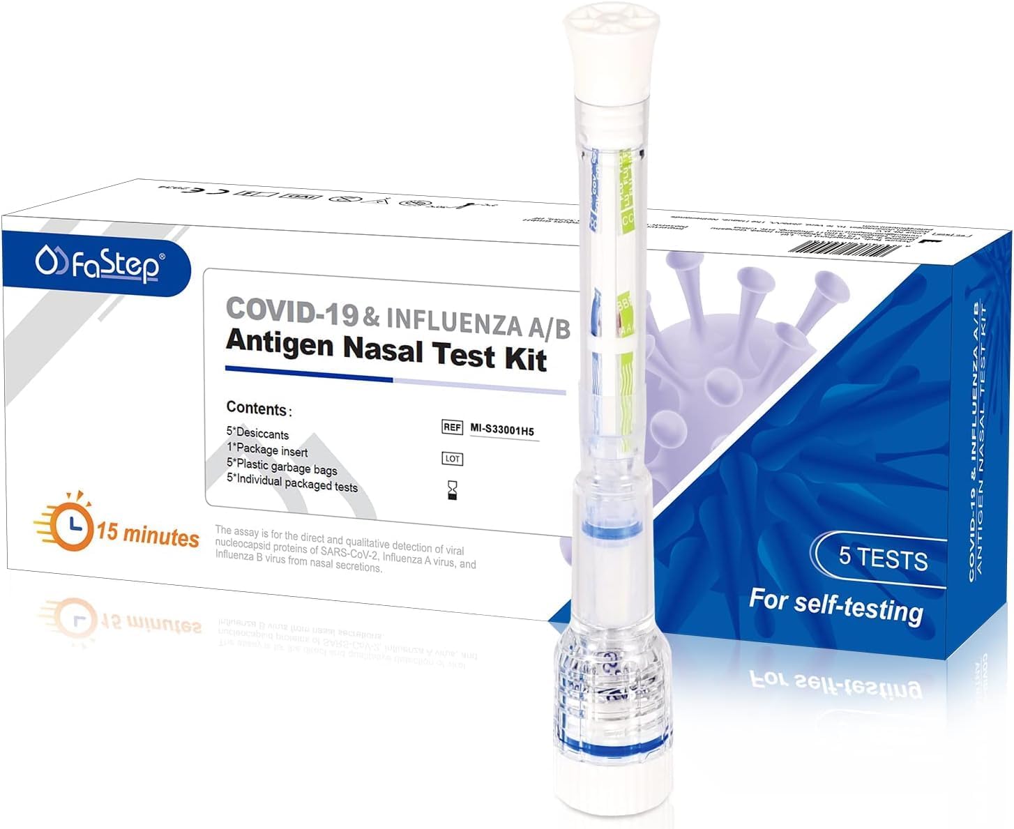 Fastep Corona Schnelltest und Grippe Test für Zuhause Covid 19