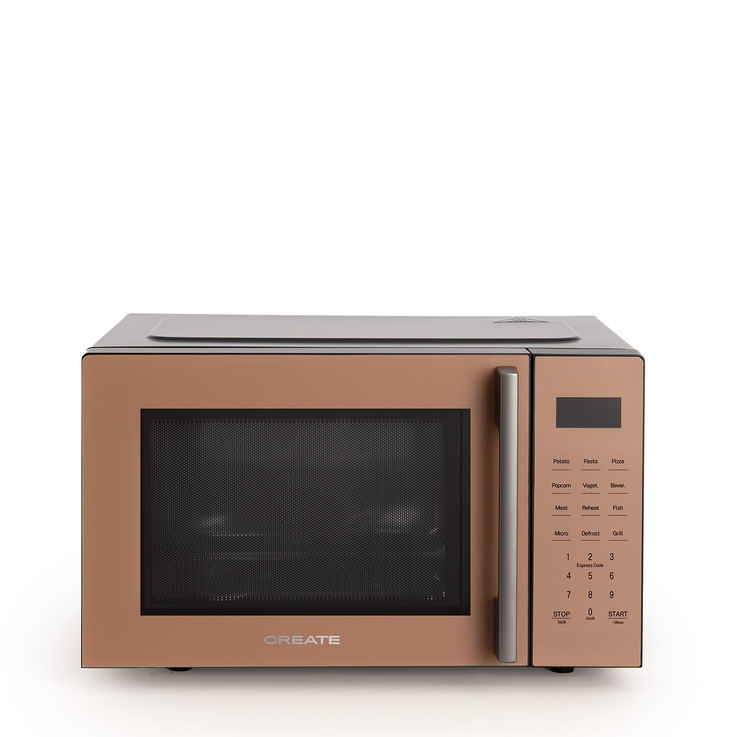 CREATE/​MICROWAVE STUDIO/​Microondas con función grill y horno moca/​Capacidad 23L, plato de Ø28,​5 mm, 10 niveles de potencia, 8 programas automáticos, 3 modos función grill, pantalla LED, 1000W