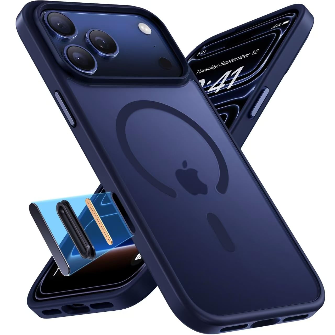Miracase Magnetisch für iPhone All Series Hülle mit Magsafe [TOP Militärschutz & Magnetkraft] Stoßfest Kratzfest mit Samtiger Haptik Extrem Langlebig Handyhülle für iPhone