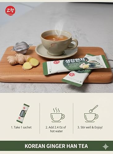 Miniatura 4 de Té de jengibre coreano Té tradicional coreano de hierbas con raíz de jengibre natural  Bolsas de té de bienestar calmante sin cafeína