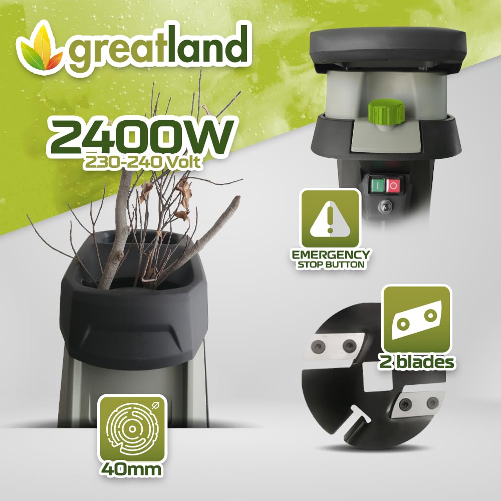 Broyeur de végétaux électrique 2400W - Greatland
