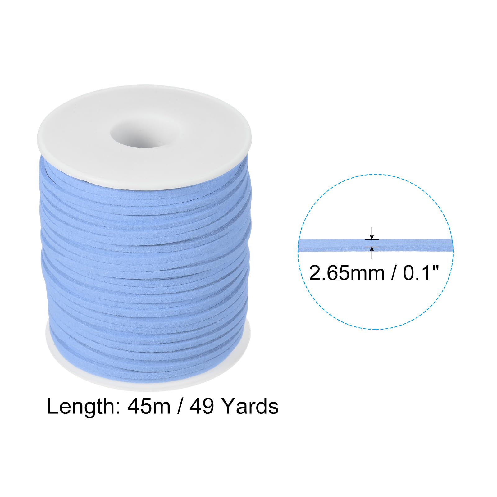 PATIKIL 0.1" x 49 Yards Suede Lace Cord - Image 2