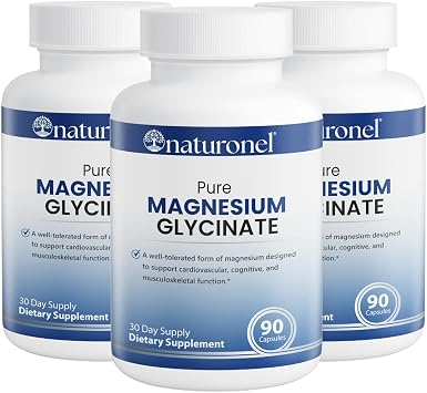 Magnesium Glycinate 275mg - Essential Mineral - High Absorption Chelated Magnesium Supplement - Magnesium Bisglycinate - Vegan Non-GMO Gluten-Free - 90 Capsules 3 Bottles