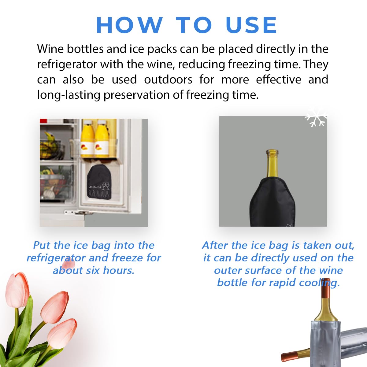 HI FINE CARE Active Wine Cooler, Freezer Sleeve, Quick Cooling, Keeps Drink Cold, 2 Packs — Amazon image 4
