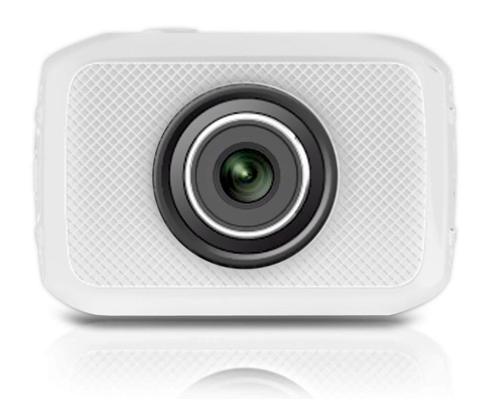 Pyle PSCHD30WT Mini High-Definition Sports Action Wide-Angle HD Camera &amp; Camcorder, 720p, SD Card Slot, Touchscreen (White)
