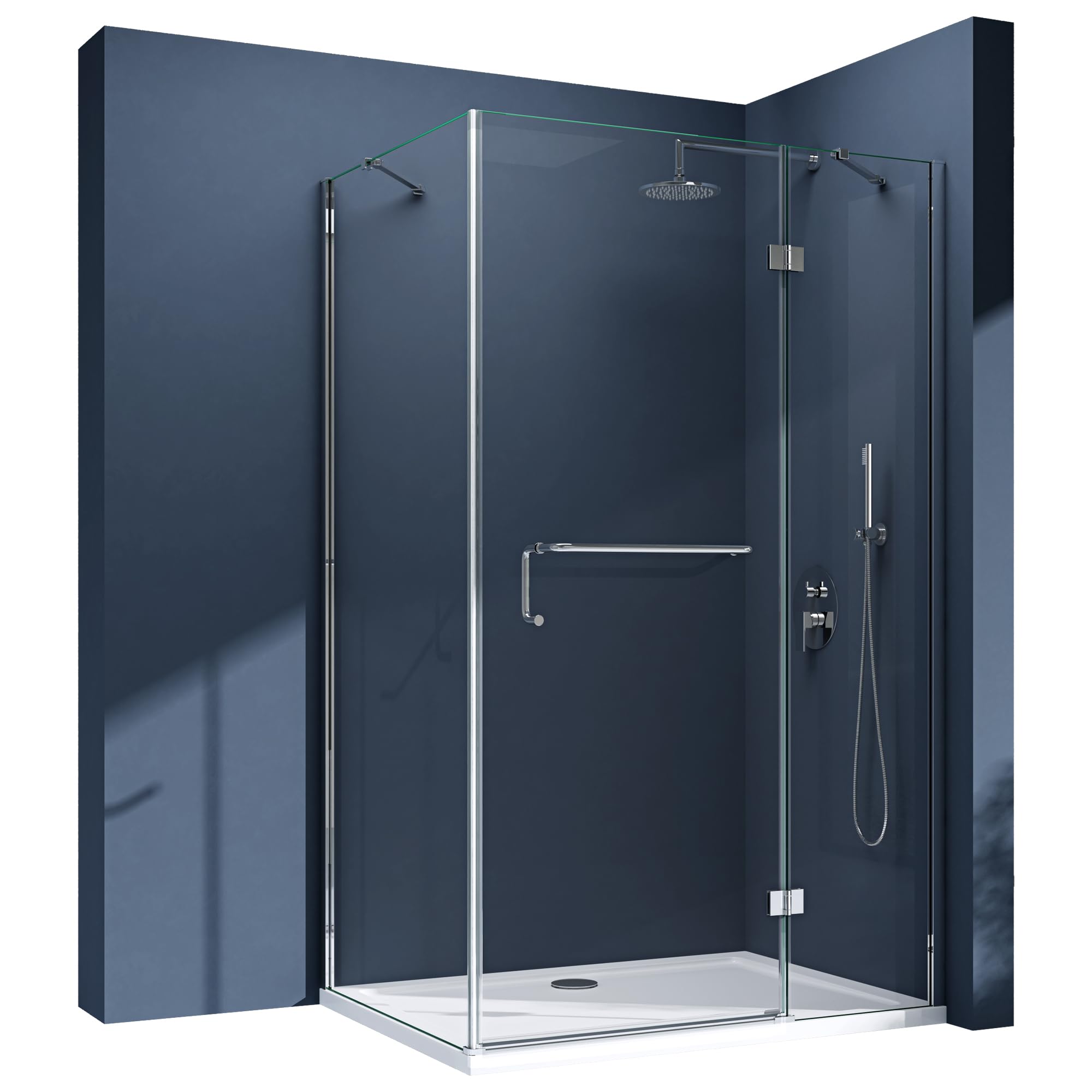 doporro Duschkabine 80x100x190cm Eckdusche ESG-Sicherheitsglas Klarglas