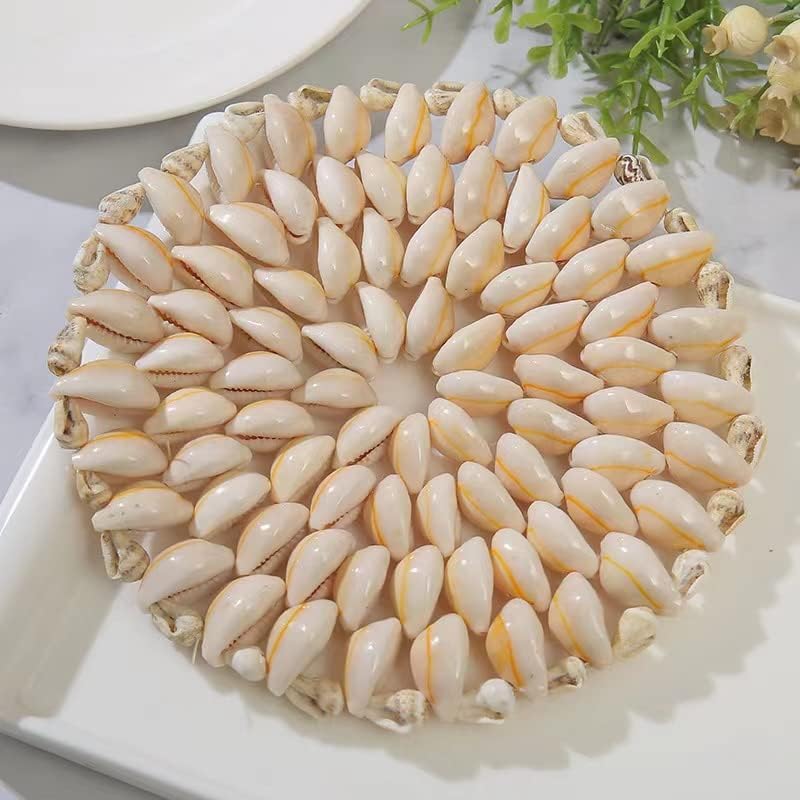 100 PCS White 0.63"-0.71" Natural Strong Cowrie Shell Beads Oval Seashells, Beach Seashells with Hole for DIY Craft Jewelry Making, Adorning Hair Locks and Braids (Small Hole) - Image 5