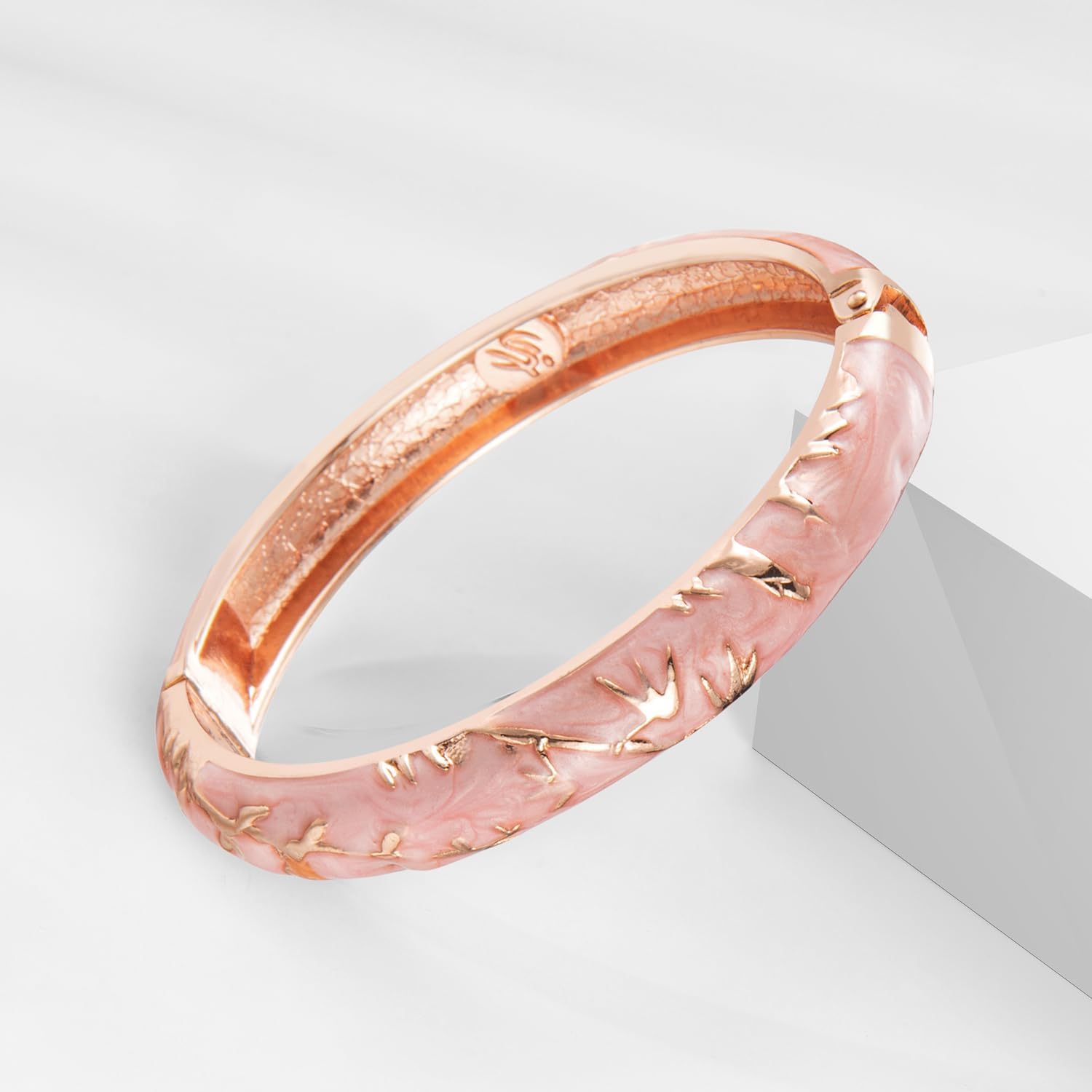 UJOY Bangles Bracelets Gorgeous Enameled Flower Cloisonne Plated Indian Jewelry Sets Box for Womens Gift - Image 4