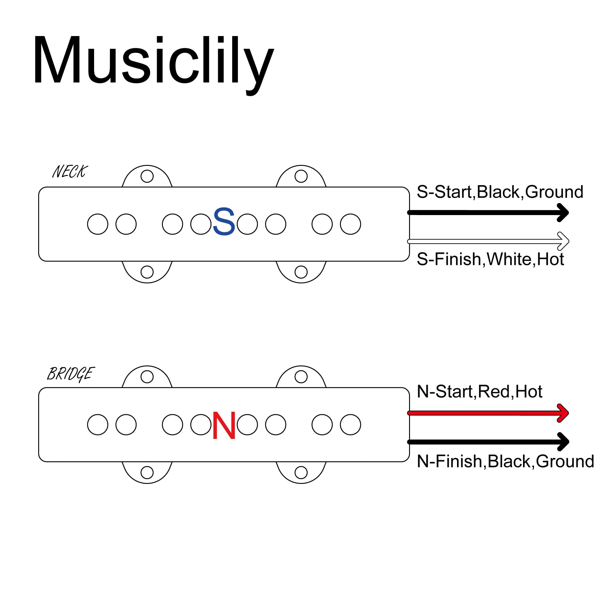 Artec JOA4 Alnico 5 Vintage Tone J-Bass Pickups Neck Bridge