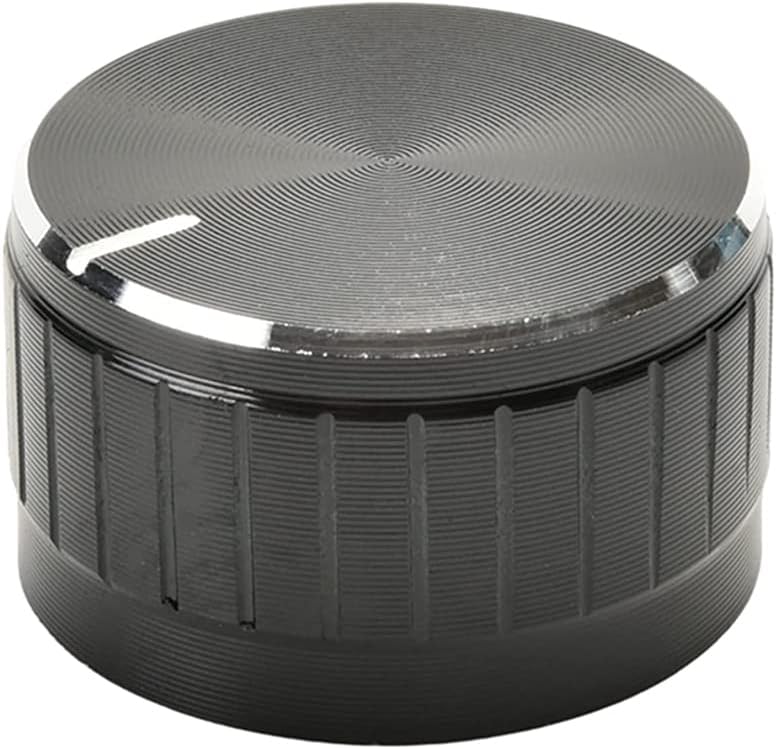 HiCollie ロータリーノブ 回転ノブ アルミニウム合金製 調整 つまみ コントロールポット ギター音量トーンノブ 電位差計用 音量コントロール アルミ合金製 制御ボリュームノブキャップ 30x17mm (ブラック)