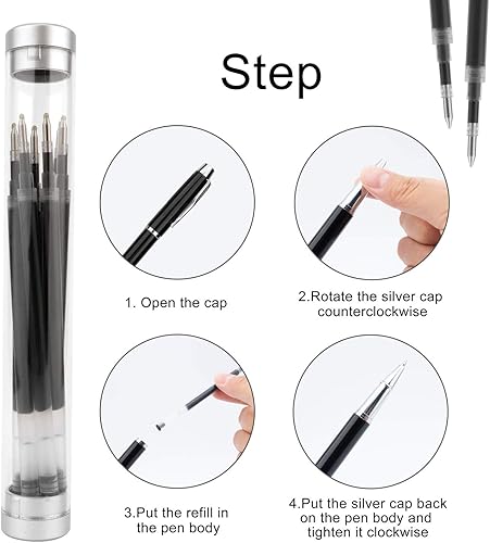 Miniatura 7 de Bolígrafo de punta redonda  Paquete de 2 bolígrafos para hombres y mujeres, ejecutivos de negocios, oficina, escuela, buenos bolígrafos ejecutivos