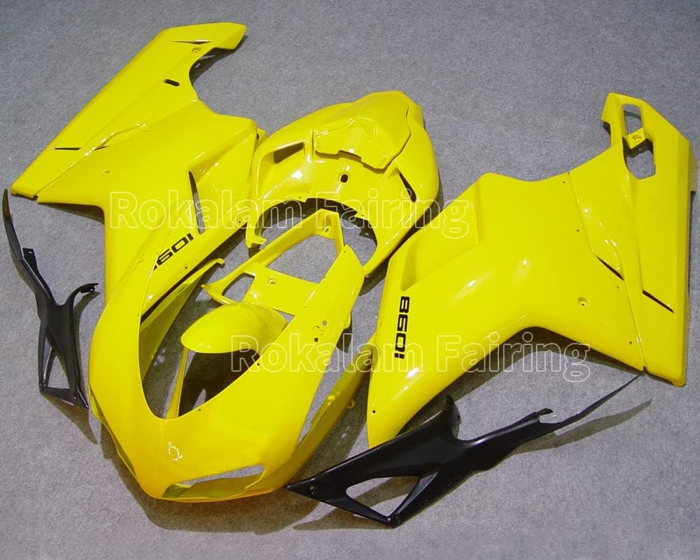Body Kit For Ducati 848 1098 1098S 1198 07-11 2007 2008 2009 2010 2011 Yellow Motorcycle Fairing (Injection molding)