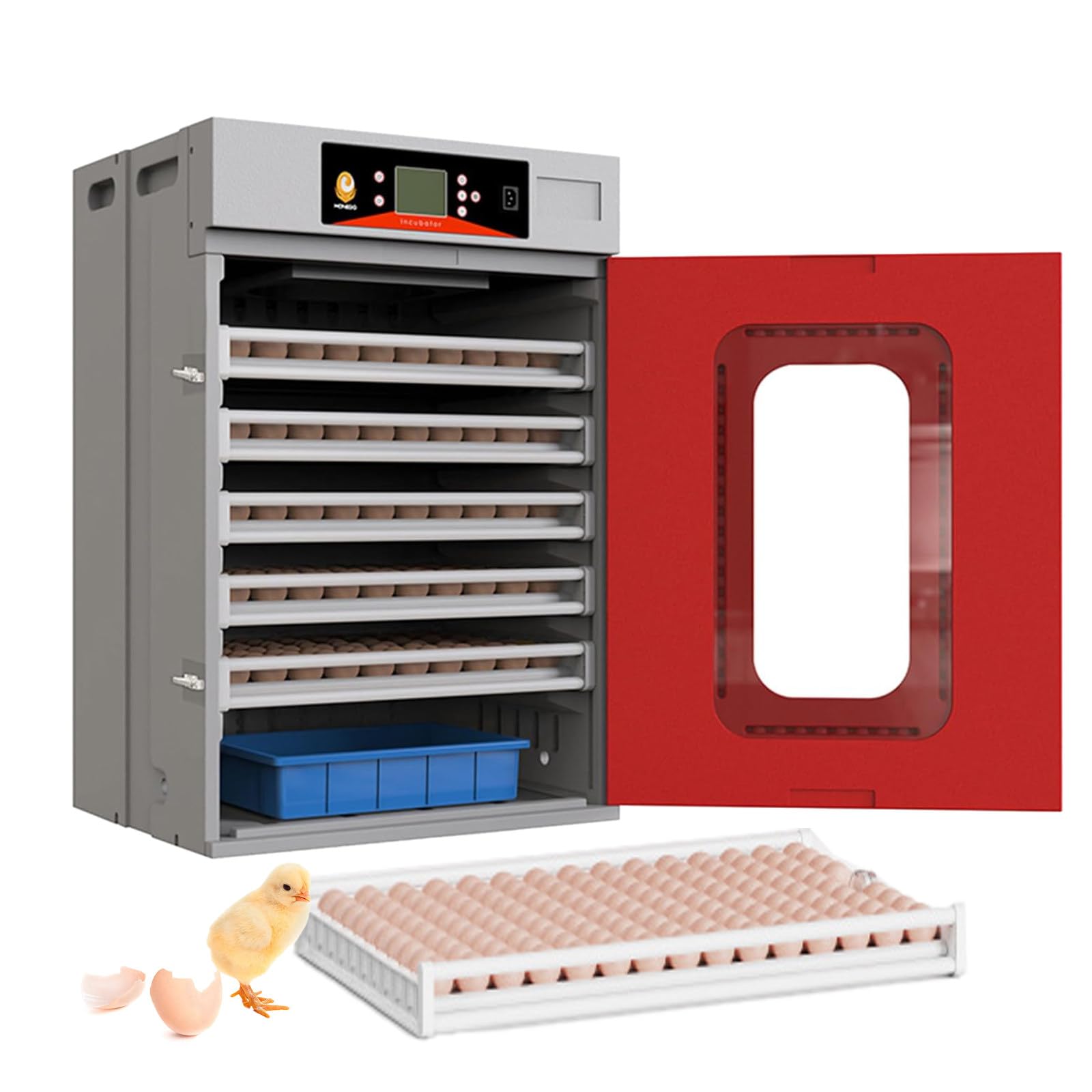 Incubatore Automatico 400 Uova, incubatore Armadio Automatico, girauova Automatico e Controllo Digitale Temperatura umidità, per Uova di Pollo Anatra Oca Piccione
